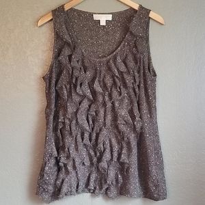 Lightweight tan and cream tank top